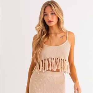 Le Lis Tan Tussle Dress